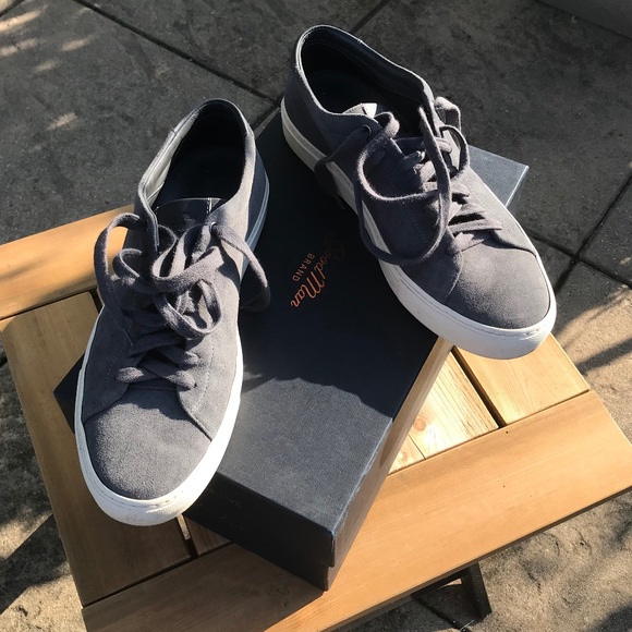 Goodman Brand Blue Suede Shoes - Picture 1 of 6